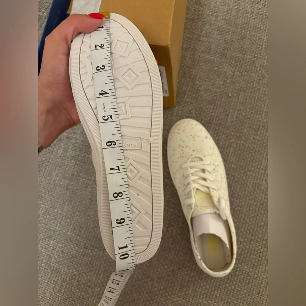 Keds Breezie Confetti Canvas Sneakers White Multi 9 Women New in Box WF65867 - Picture 16 of 16